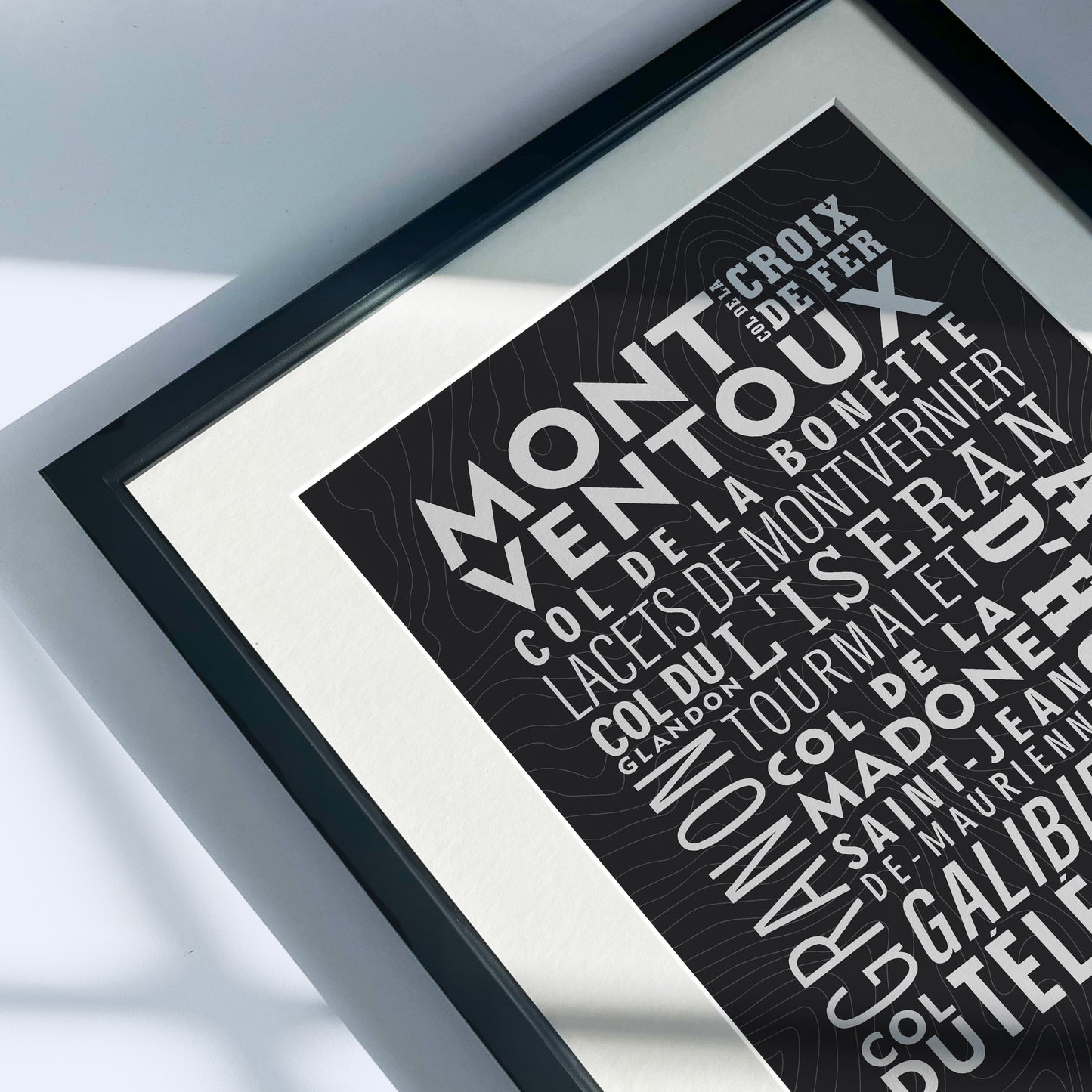 Spanish Cycling Climbs Typographic Poster - Vuelta a Espana Wall Art