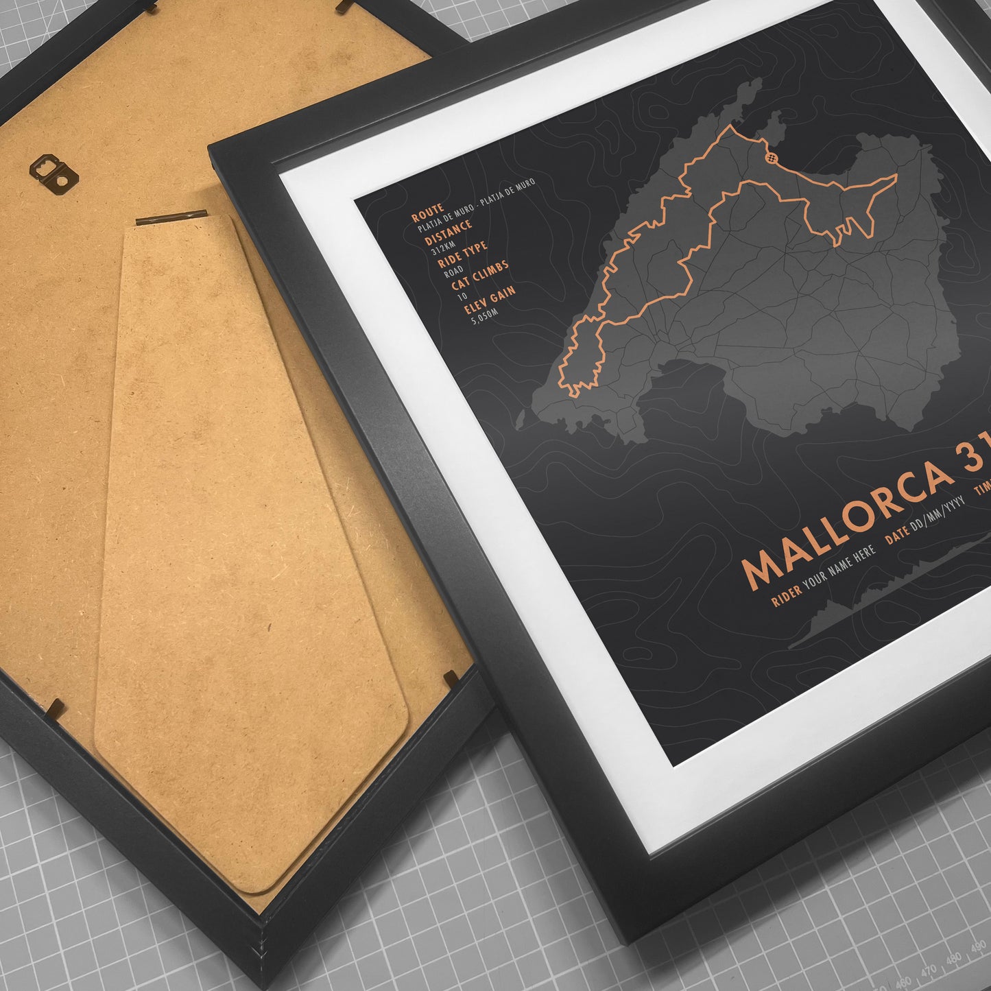 Mallorca 312 - Cycling Route Map Poster - Personalisation Options