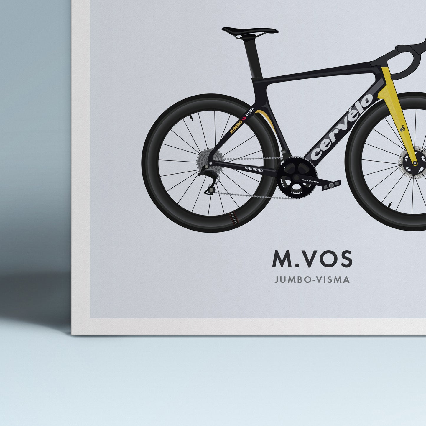 Marianne Vos Cycling Art Print -Jersey & Bicycle Illustration