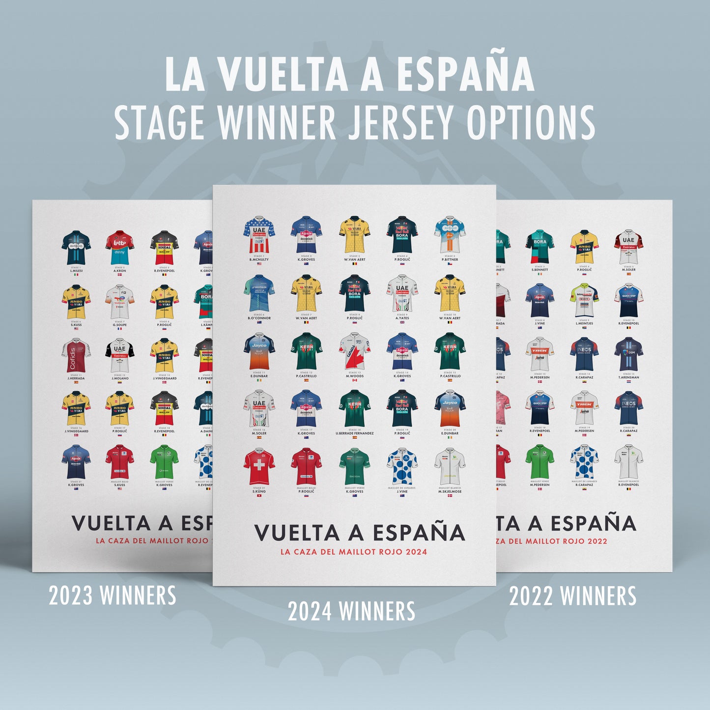 La Vuelta a Espana d’Italia Art Print - Cycling Poster ‘Hunt for the Red Jersey’