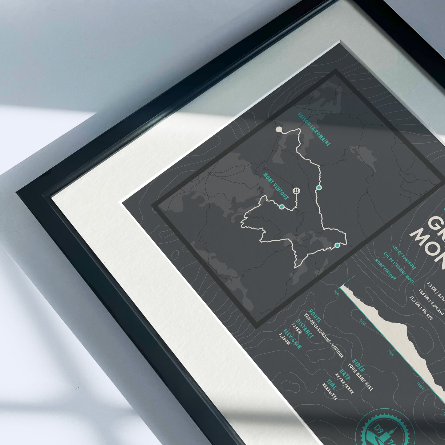 GF Mont Ventoux - Gran Fondo Personalised Cycling Sportive Art Print