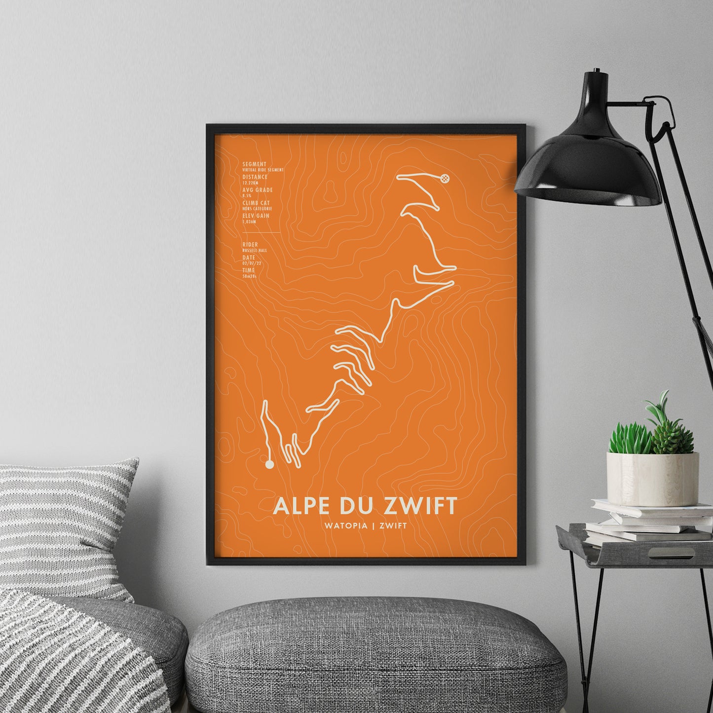 Zwift Watopia Epic Rides Wall Art Print Triptych