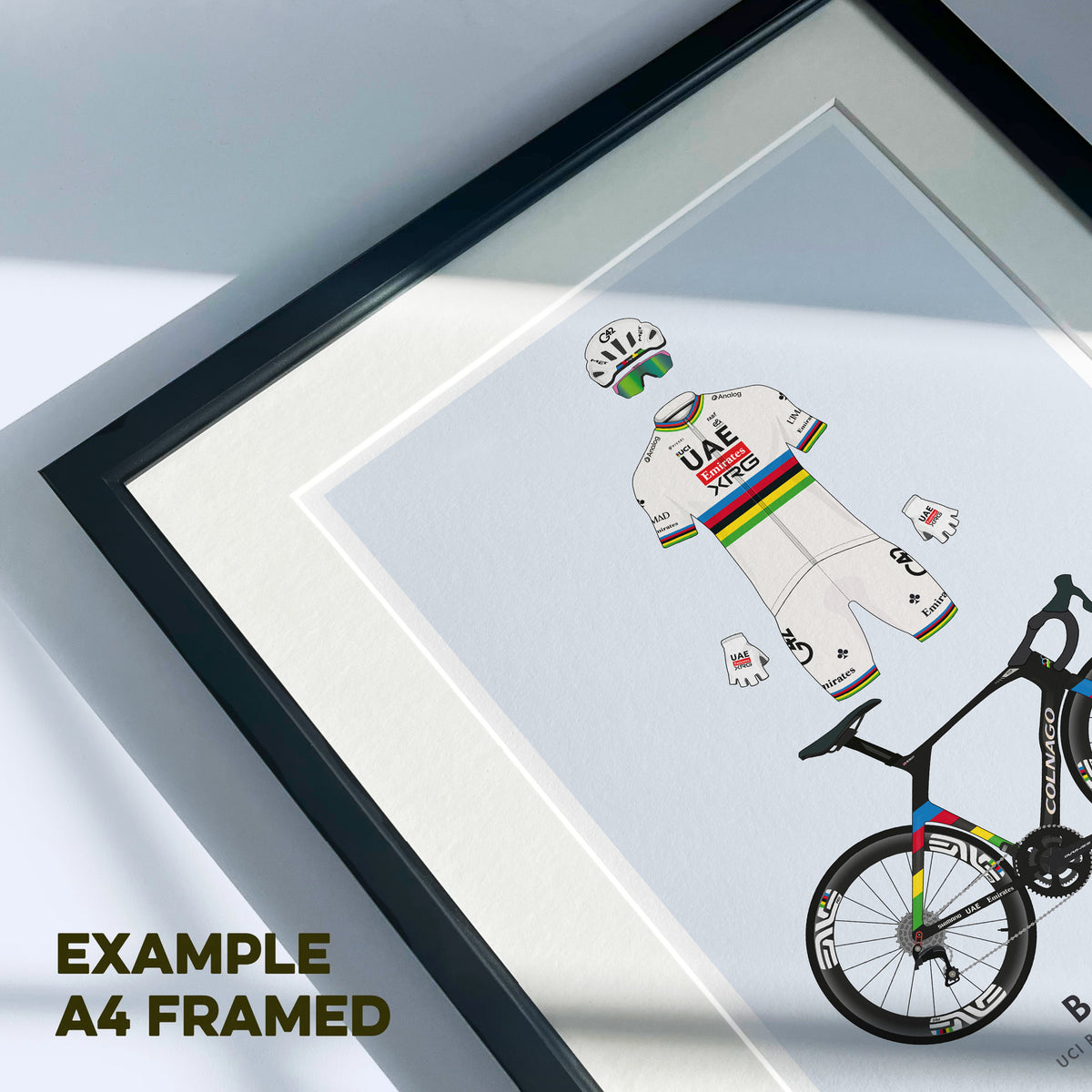 Brandon McNulty Cycling Art Print - World Champion Edition