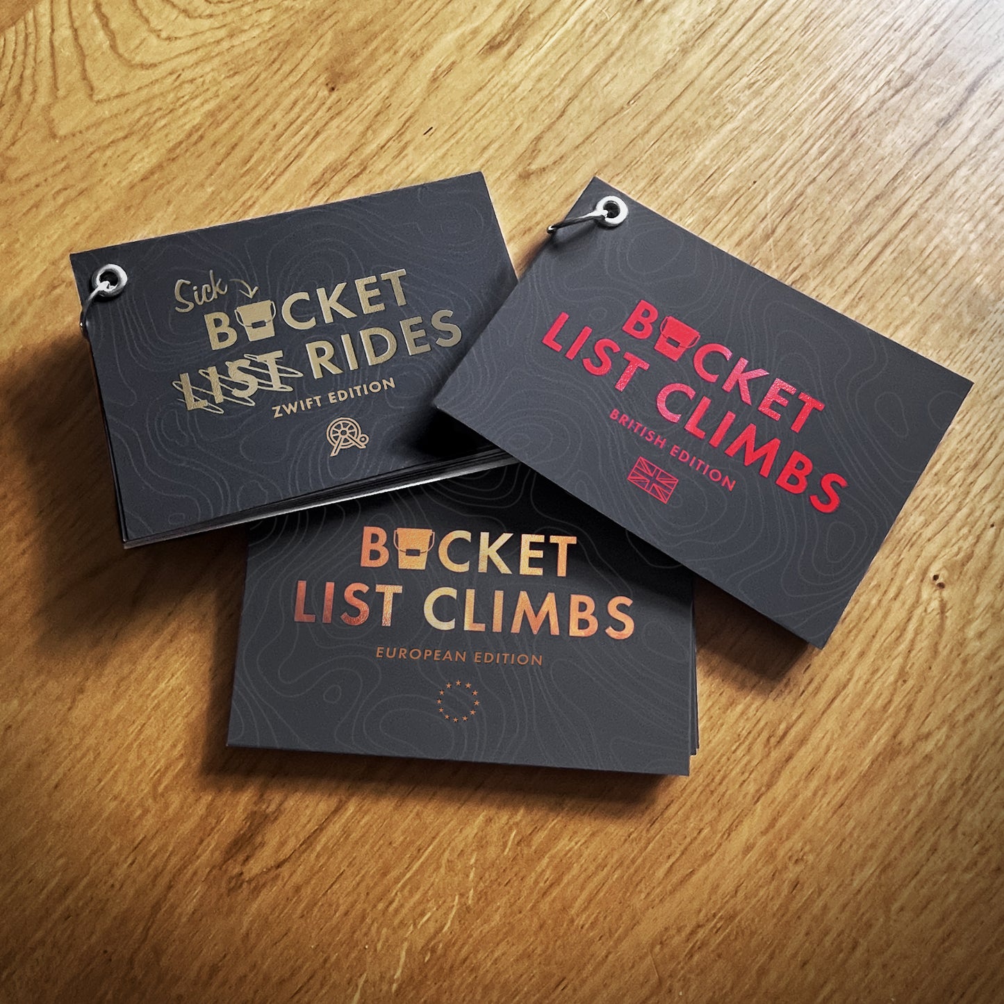 European Bucket List Climbs - Cycling Route Achievement Cards - Cycling Gifts