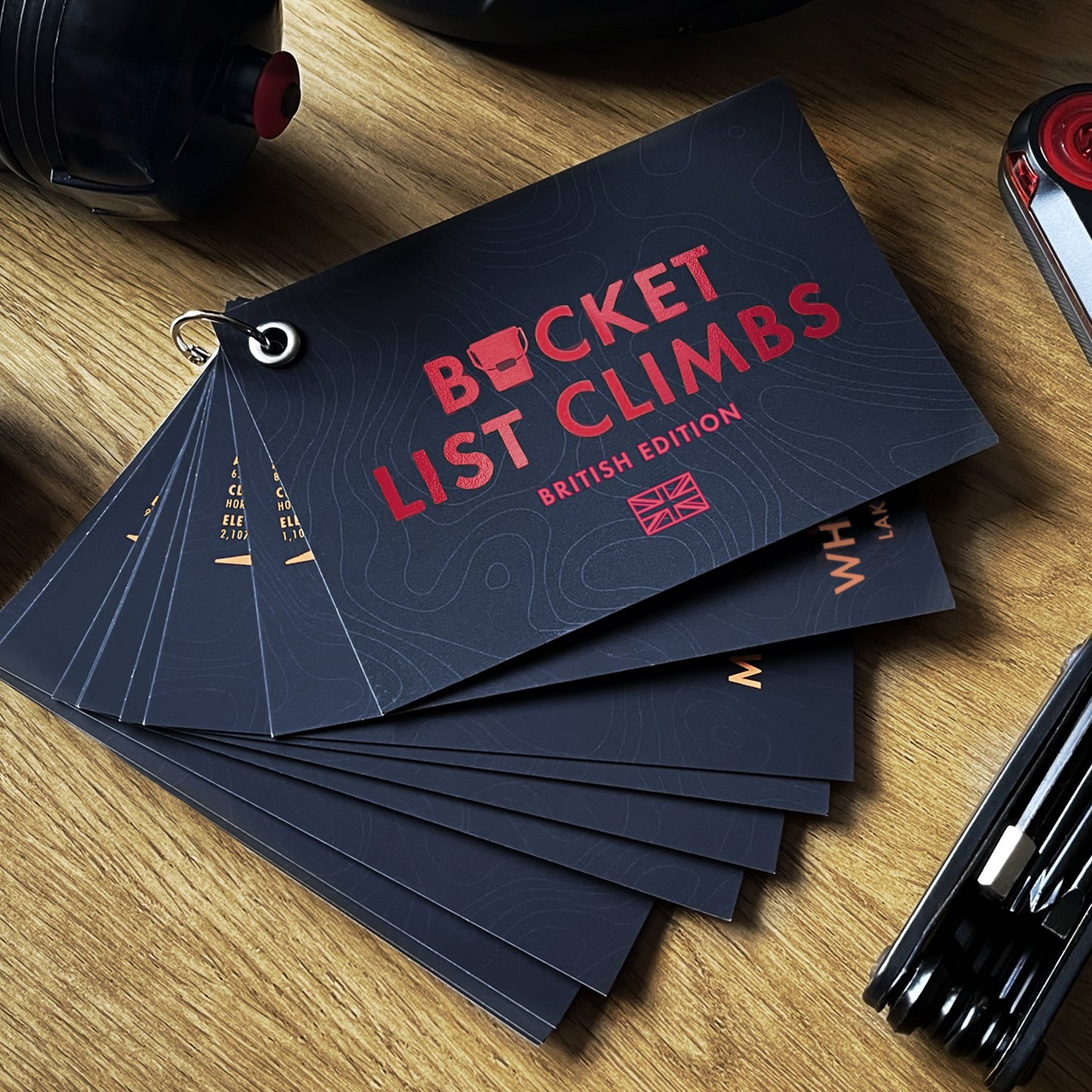 UK Bucket List Climbs - Cycling Route Achievement Cards - Cycling Gifts