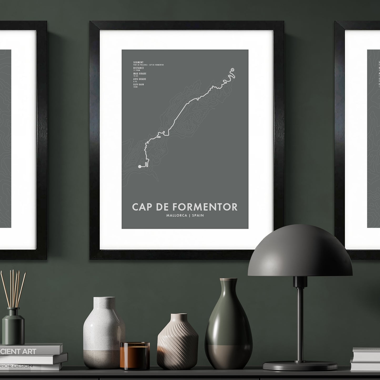 Cap de Formentor Cycling Art Print - Route Map with Personalisation