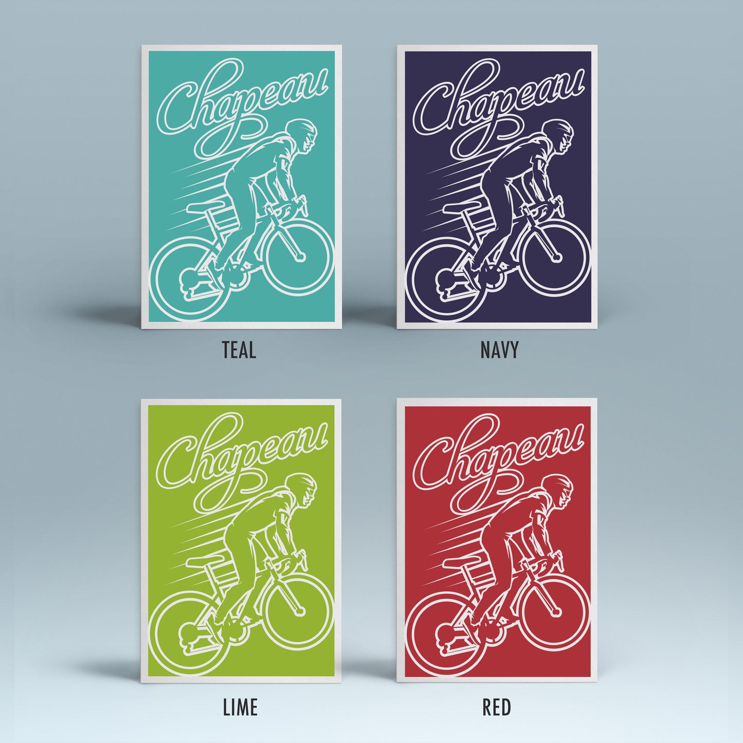 Chapeau! Motivational Cycling Illustration Poster - Bicycle Wall Art