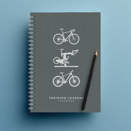 Cycling Training Journal - Gifts for Cyclists - A5 Wiro Bound Yearbook Planner