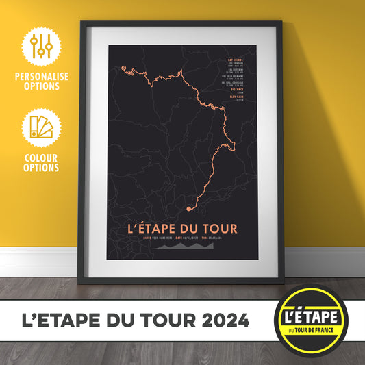 L'Etape du Tour de France 2024 - Personalised Cycling Route Map