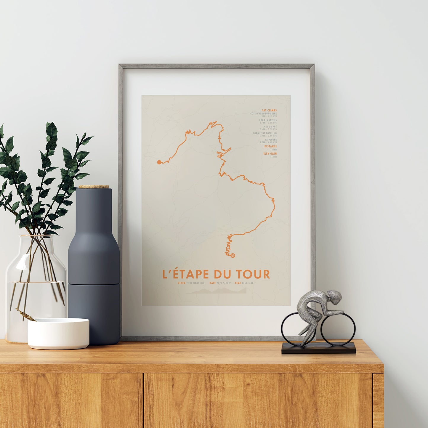 L'Etape du Tour de France 2025 - Personalised Cycling Route Map