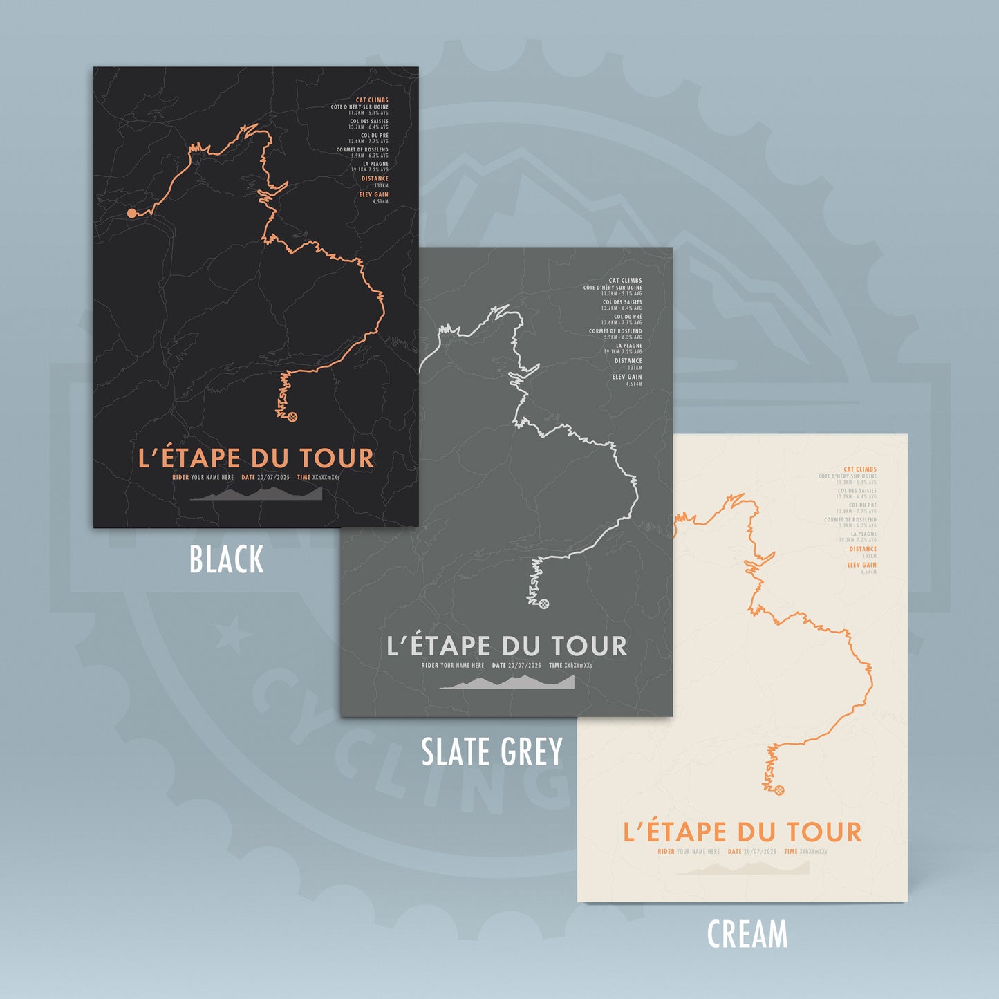 L'Etape du Tour de France 2025 - Personalised Cycling Route Map