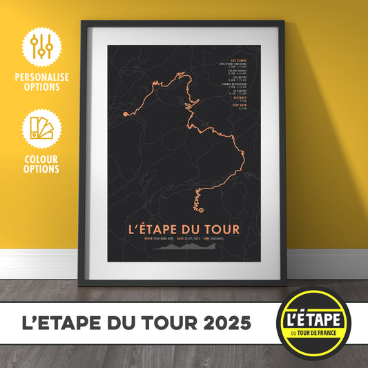 L'Etape du Tour de France 2025 - Personalised Cycling Route Map