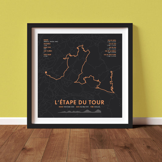 L'Etape du Tour de France 2023 - Personalised Cycling Route Map