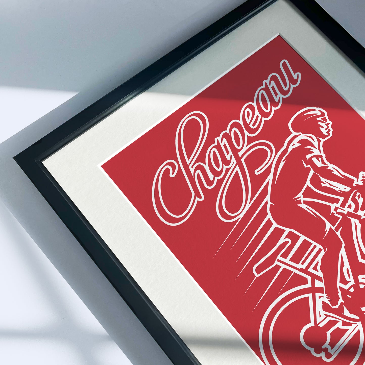 Chapeau! Motivational Cycling Illustration Poster - Bicycle Wall Art