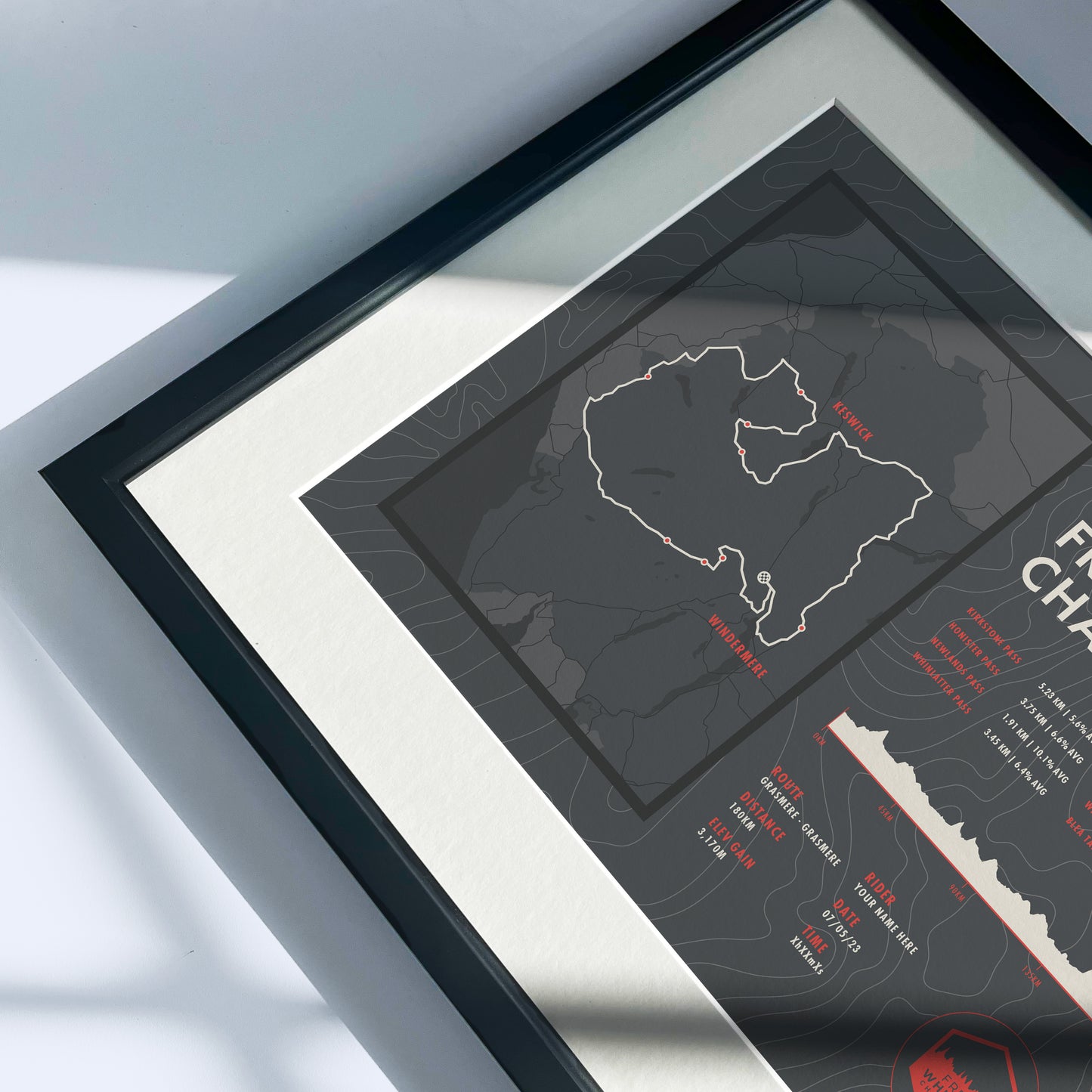 Fred Whitton Challenge - Personalised Lake District Cycling Route Map