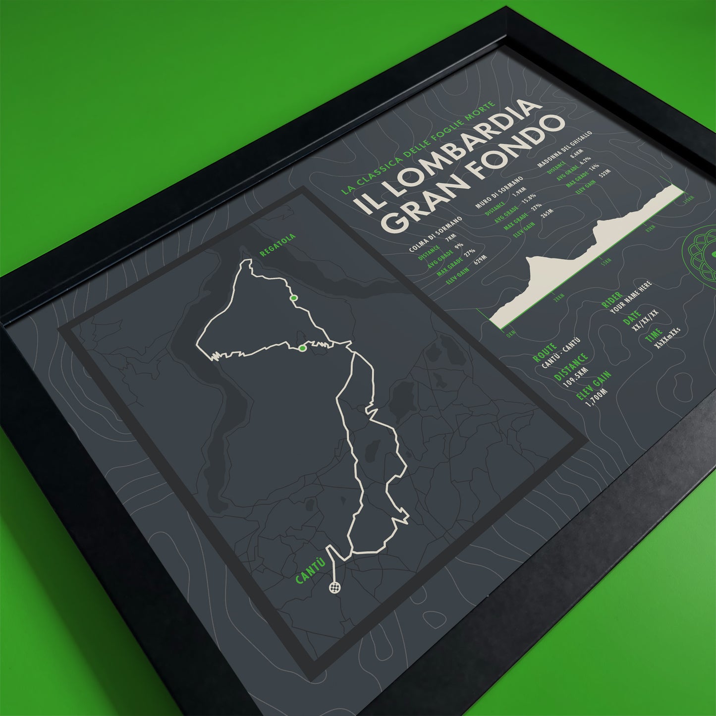 Il Lombardia Gran Fondo - Personalised Cycling Sportive Route Map