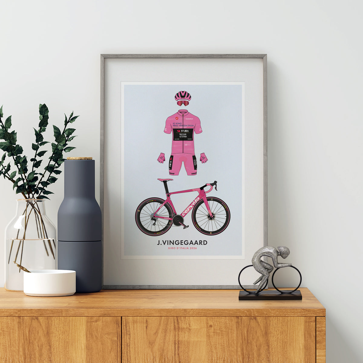 Jonas Vingegaarde - Giro D'Italia Edition - Cycling Art Print