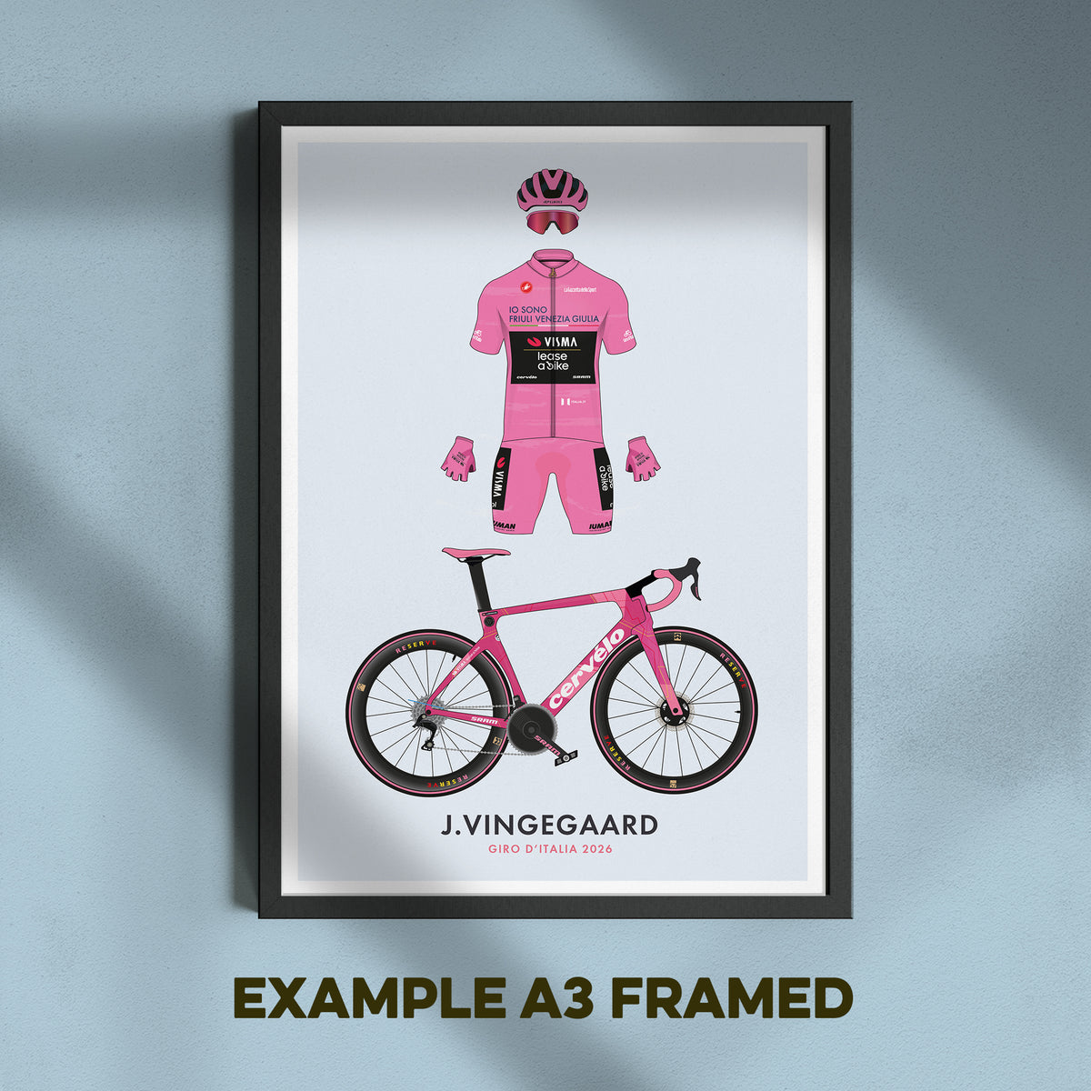 Jonas Vingegaarde - Giro D'Italia Edition - Cycling Art Print