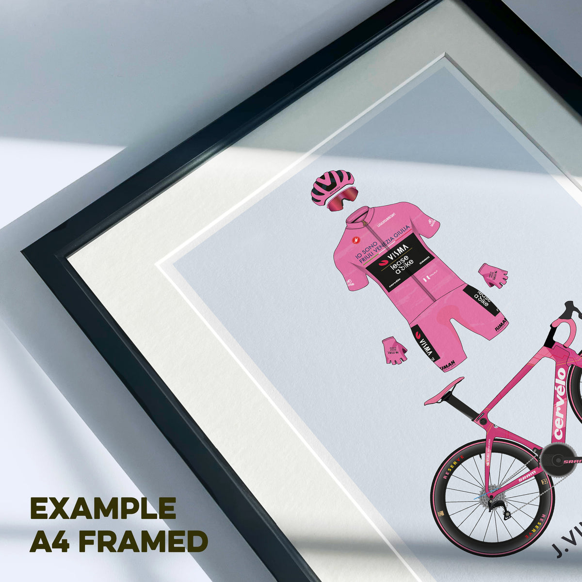 Jonas Vingegaarde - Giro D'Italia Edition - Cycling Art Print