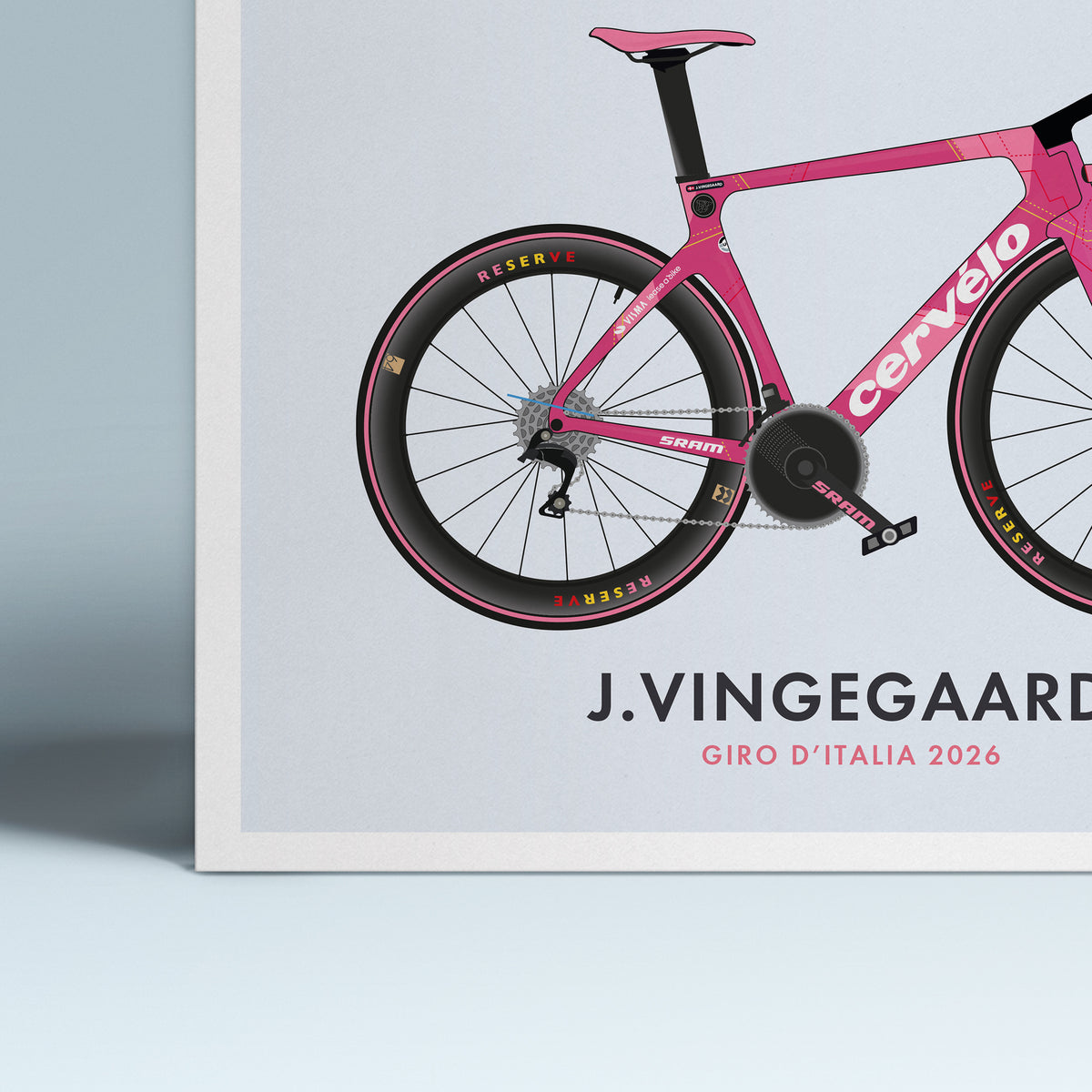 Jonas Vingegaarde - Giro D'Italia Edition - Cycling Art Print