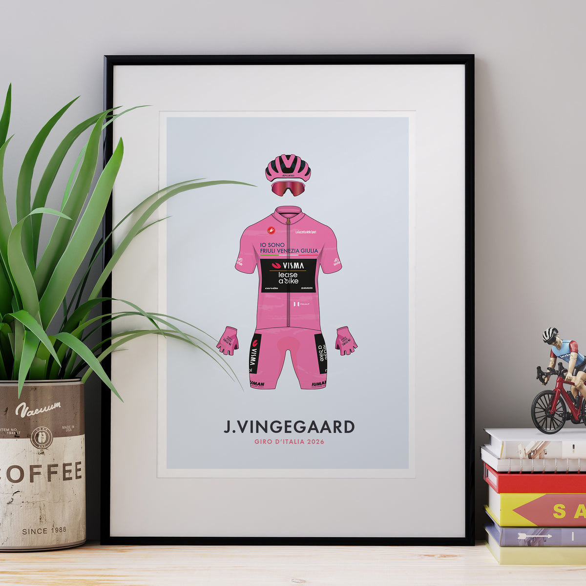 Jonas Vingegaarde - Giro D'Italia Edition - Cycling Art Print