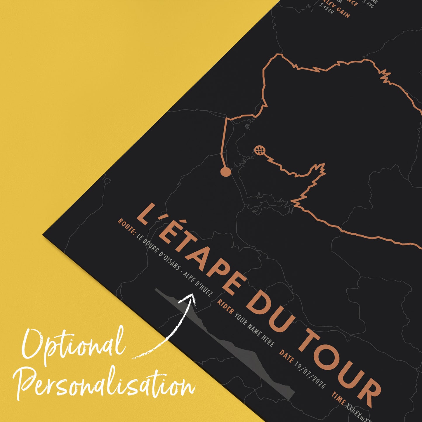 L'Etape du Tour de France 2026 - Personalised Cycling Route Map