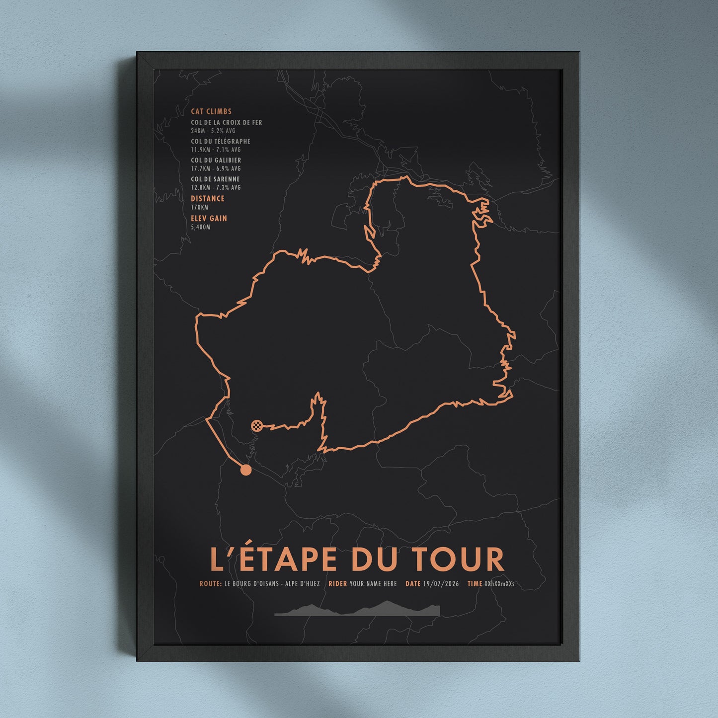 L'Etape du Tour de France 2026 - Personalised Cycling Route Map