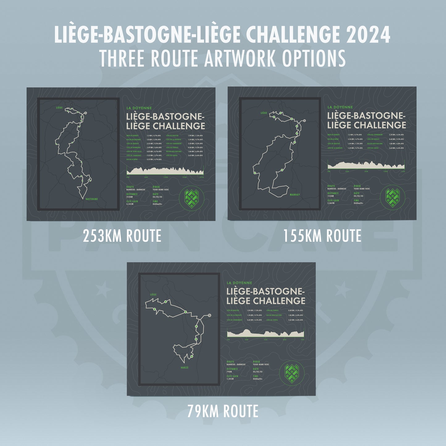 Liège-Bastogne-Liège Challenge - La Doyenne Personalised Route Map