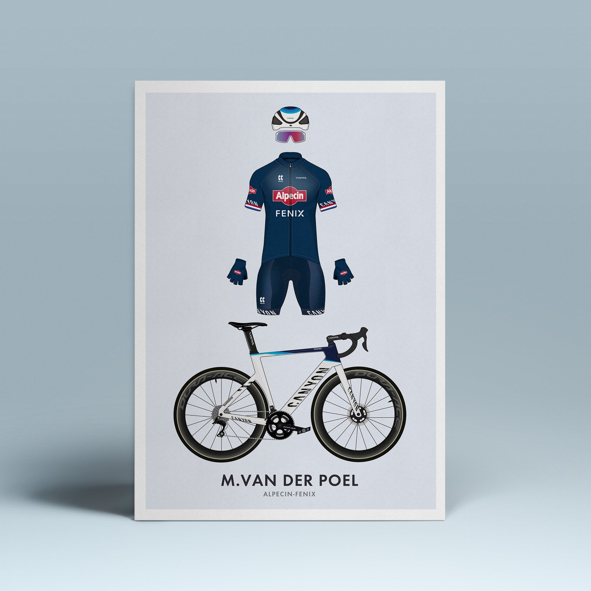 maillot cycling jersey Van der Poel - Team Alpecin issue Tour de France maillot cycling jersey Van der Poel - Team Alpecin issue Tour de France
