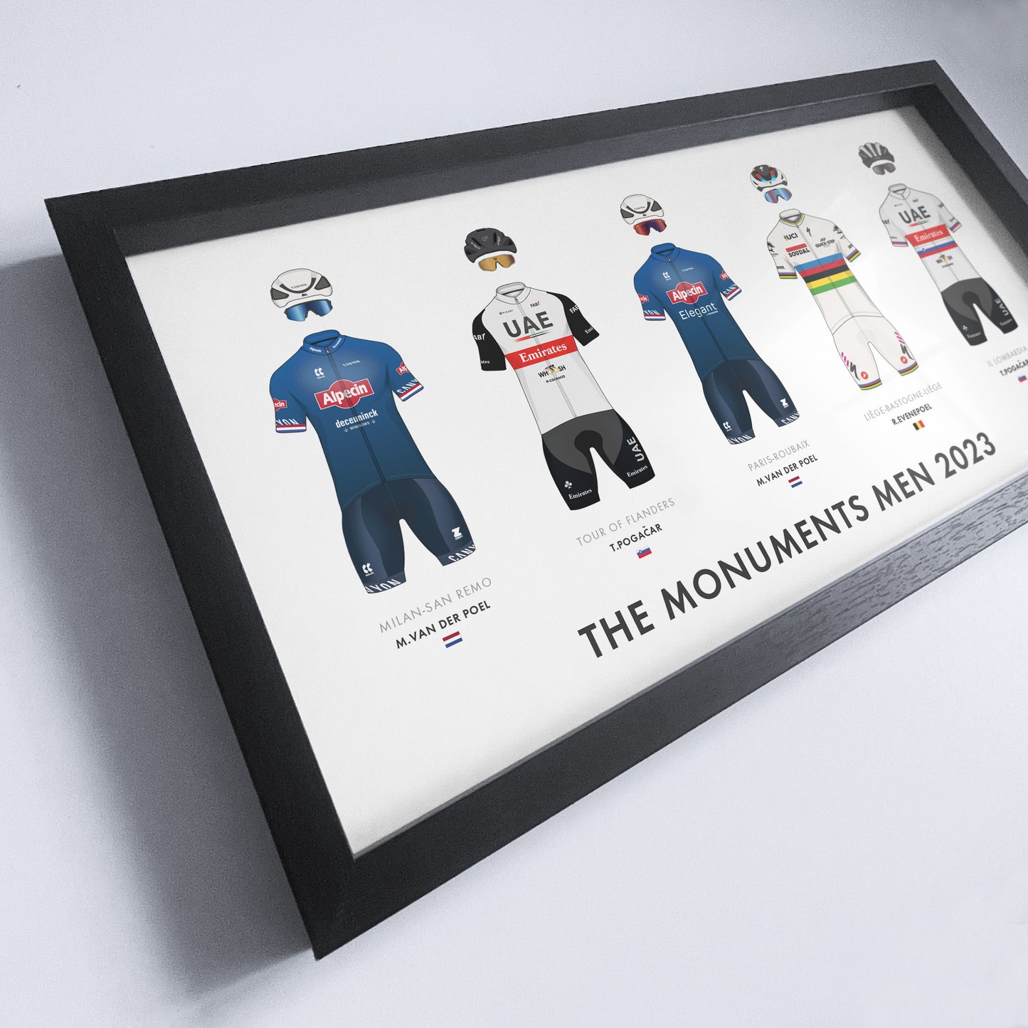 Cycling 'Monuments Men' - 2023 Monuments Winners Framed Print