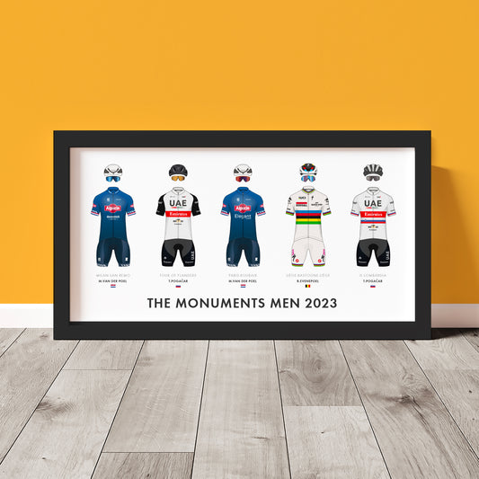 Cycling 'Monuments Men' - 2023 Monuments Winners Framed Print