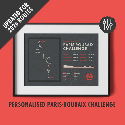 Paris-Roubaix Challenge - Hell of the North - Personalised Route Map