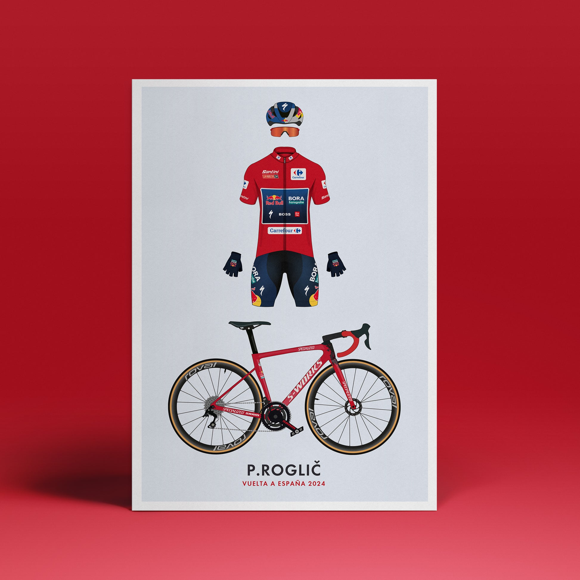 Primoz Roglic La Vuelta Edition Cycling Art Print Jersey