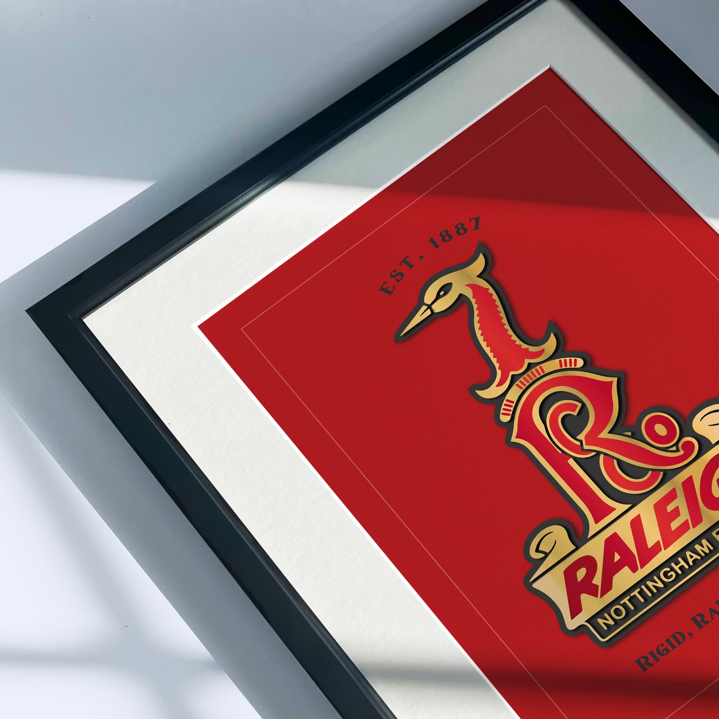 Raleigh Vintage Cycling Head Badge Retro Cycling Art Print Poster