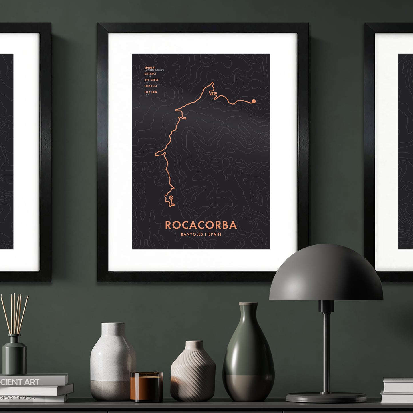 Rocacorba Cycling Art Print - Route Map Poster - Personalise Options