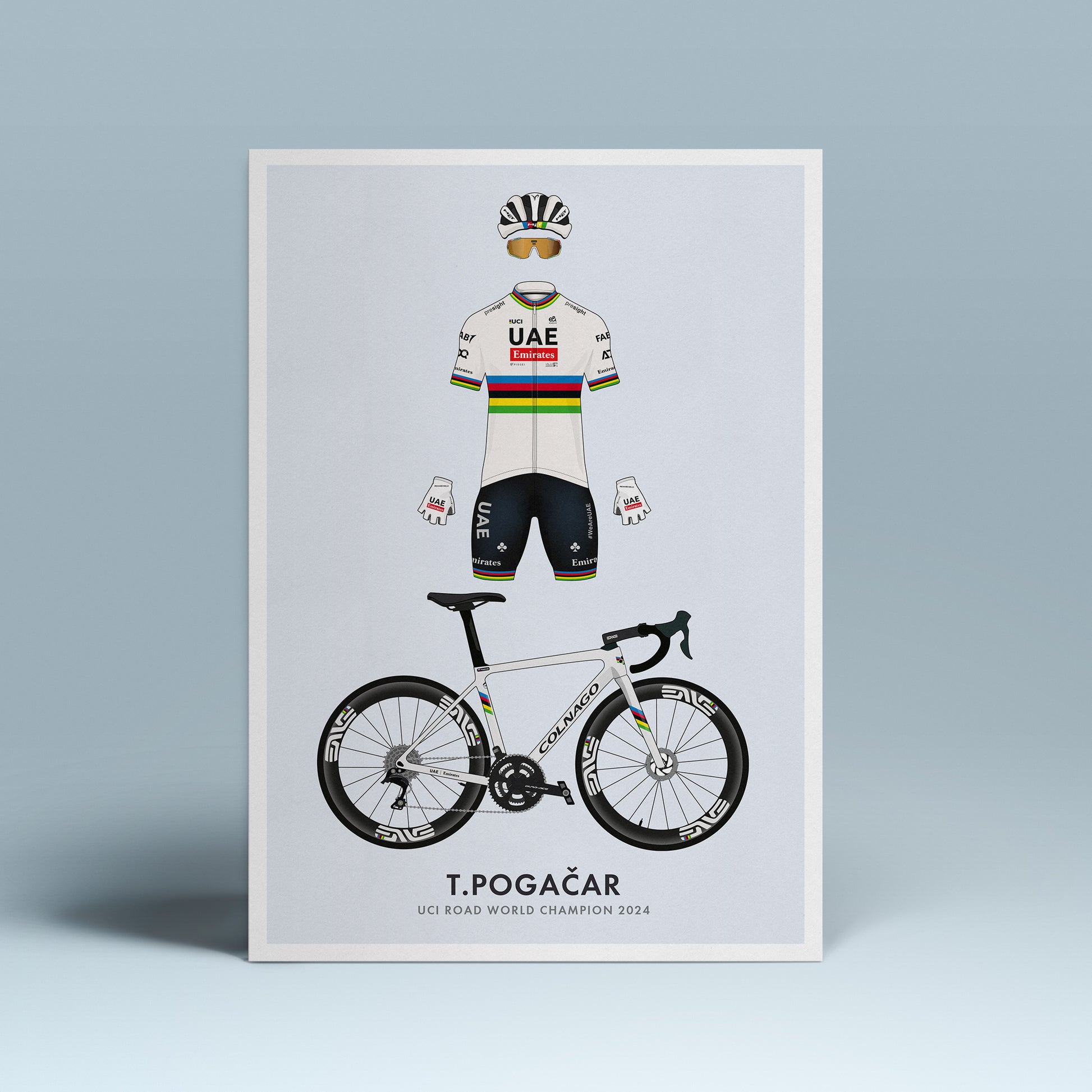 Tadej Pogacar Uci Road World Tadej Pogacar Cycling Art Print World