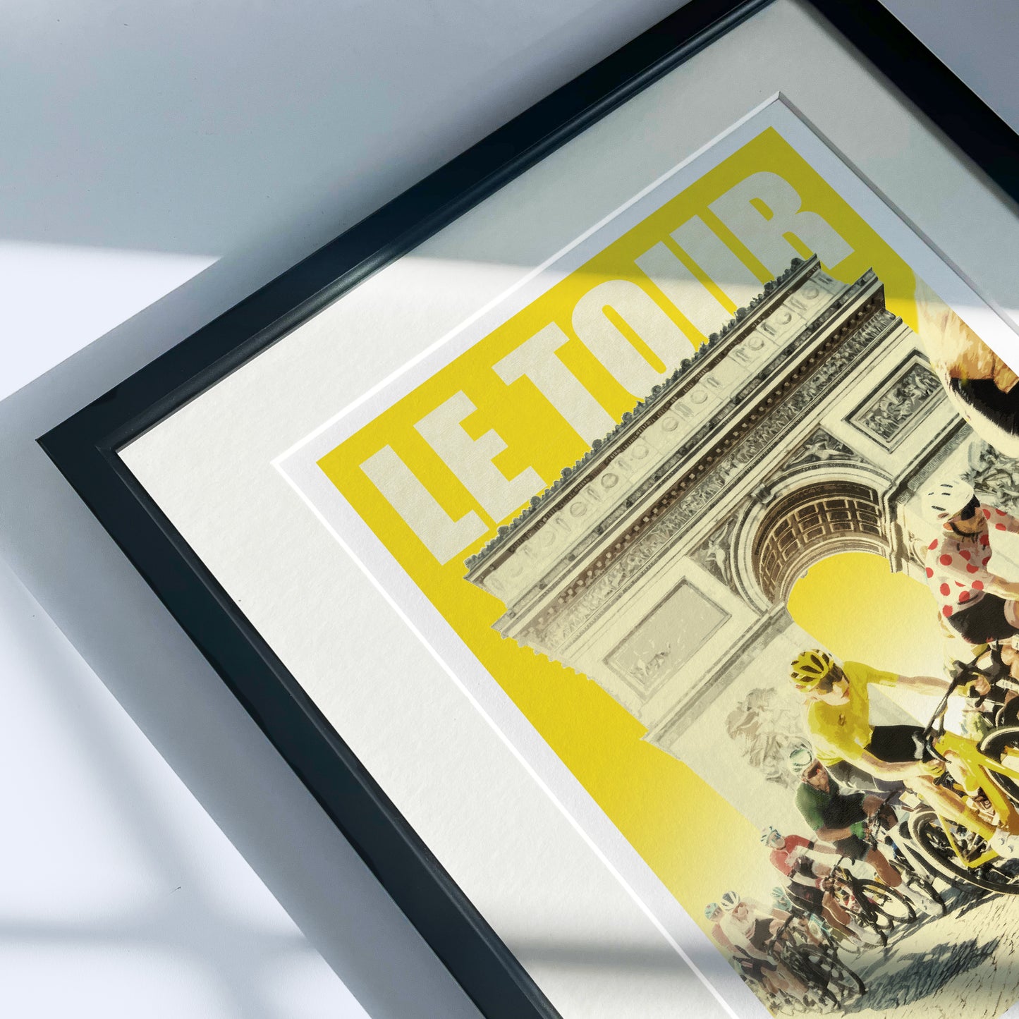 Tour de France Cycling Print - Digital Illustration Art Poster