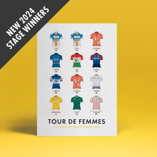 Tour de France Femmes Art Print - Women's Cycling Poster