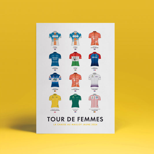 Tour de France Femmes Art Print - Women's Cycling Poster
