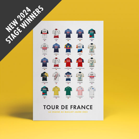 Tour de France Art Print - Cycling Poster ‘Hunt for the Yellow Jersey’