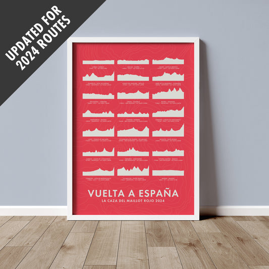 Vuelta a España 2024 Poster - Stage Route Elevation Profiles Art Print