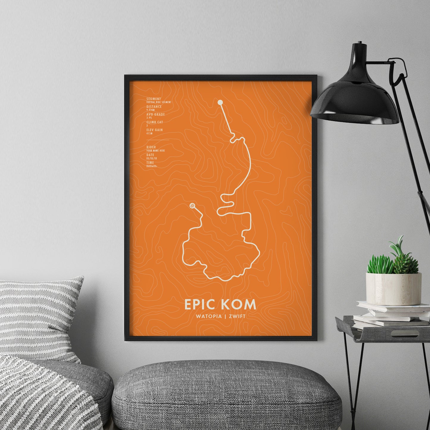 Zwift Watopia Epic Rides Wall Art Print Triptych