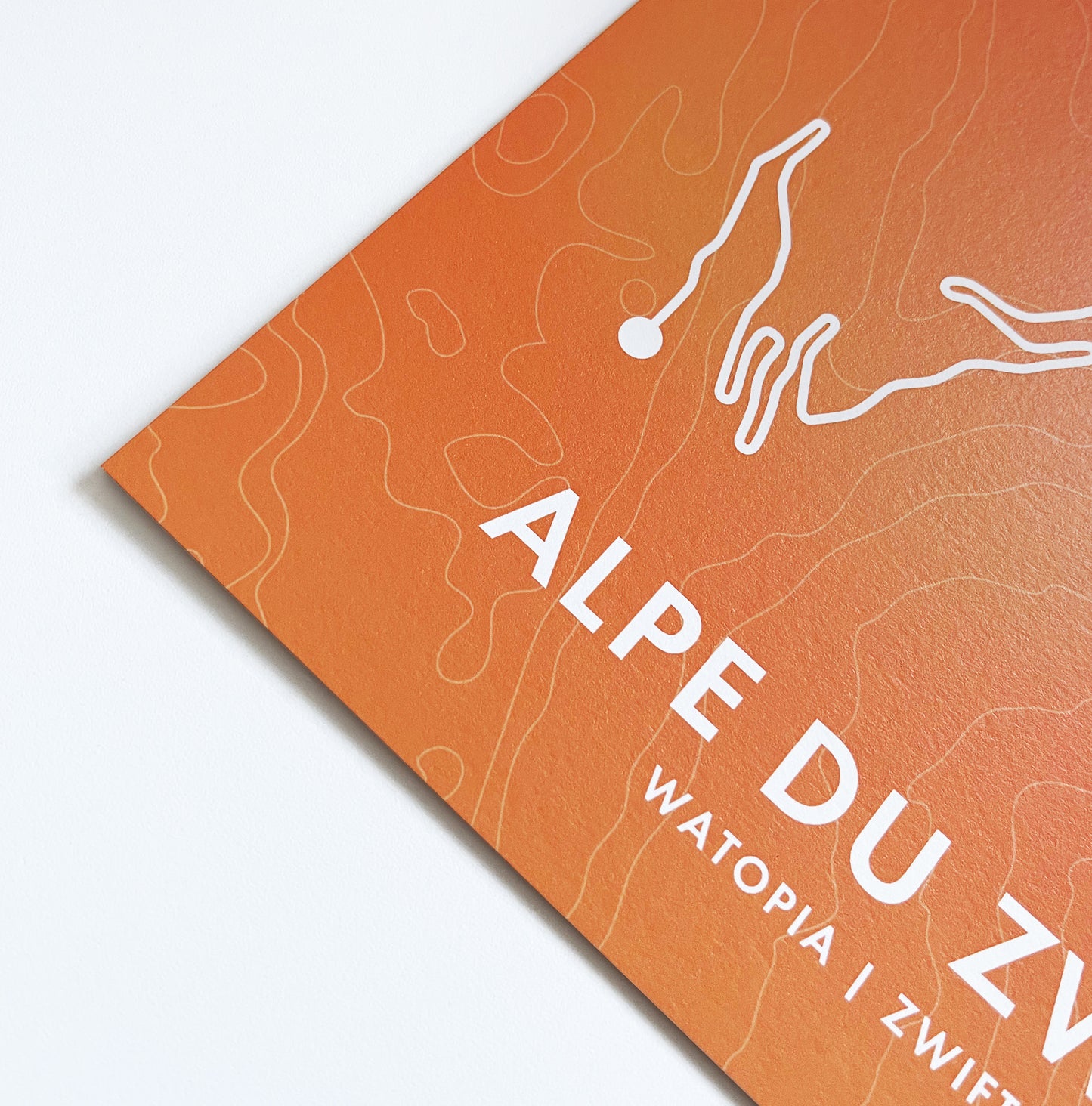 Alpe du Zwift Cycling Art Print - Route Map with Personalise Options